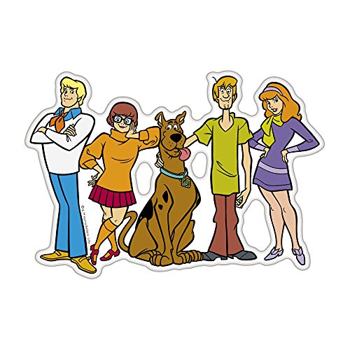 Scooby Doo Gang carattere Automotive decalcomania, con cupola emblema adesivo per auto camion moto portatile quasi nulla (multicolore su sfondo trasparente)