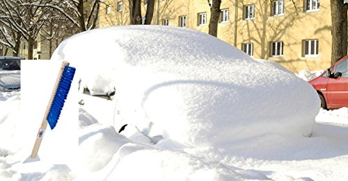 Scopetta extra-lunga per neve, con raschietto per ghiaccio, 75 cm, per auto/camion