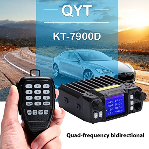 Sedeta Ricetrasmettitore radio mobile Mini QTY KT-7900D Radio a due vie per auto Quad Band 144/220/350 / 440MHZ