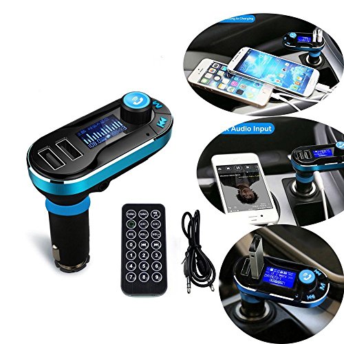 SEGURO® - Kit lettore MP3, trasmettitore FM, vivavoce per auto, bluetooth, caricatore, supporto schede SD e USB
