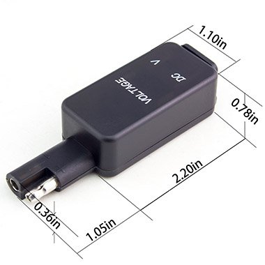 Sella SAE a USB plug con voltmetro caricatore USB doppio LED blu rapido a spina impermeabile Smart Phone iPhone Samsung GPS