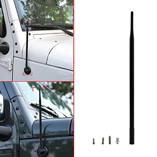 Sengear 33 cm auto antenna AM FM Ricezione segnale radio Mast nero di ricambio per 2009 – 2017 da Truck 1500