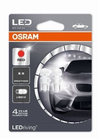 Set 2 x W5 W Osram lampadina LED 12 V rosso