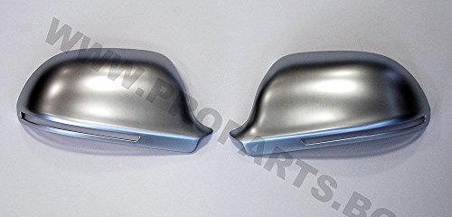 Set di due supporti per specchietti retrovisori con finitura in alluminio opaco