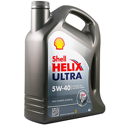 Shell Helix Ultra 5-W40 Olio 100% Sintetico per motori benzina e diesel, tanica da 4 litri