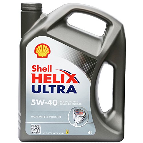 Shell Helix Ultra 5-W40 Olio 100% Sintetico per motori benzina e diesel, tanica da 4 litri