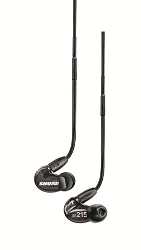 Shure SE215-K-E Auricolari ad isolamento acustico di alta qualità, suono caldo e dettagliato, con bassi potenti, cavo staccabile, nero