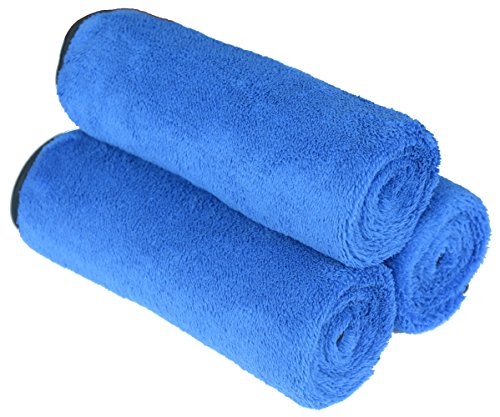 Sinland 380gsm Plush asciugamani microfibra cera per auto asciugamani lucidatura asciugamano 40cmx60cm Confezione da 3
