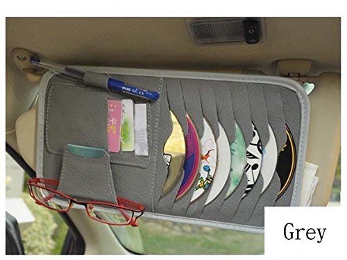 Sistema di S supporto per CD/DVD parasole auto auto cd titolare Organizer Borsa di stoccaggio in grigio