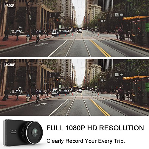 SJCAM WiFi per cruscotto auto DVR strada video registratore 3.0 schermo FHD 1080p @ 30fps display 149 grandangolare per cruscotto con G-Sensor, visione notturna, registrazione in loop