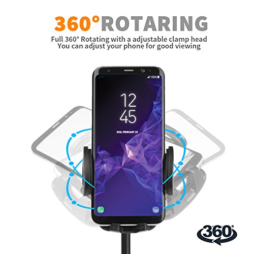 Skybaba 3-in-1 Universale Porta Cellulare, 360 Gradi di Rotazione Auto Universale Lungo Braccio Parabrezza Cruscotto del Supporto Cellulare di Montaggio per Smartphone e GPS Dispositivo