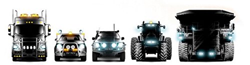 SLPRO - 4 fari da lavoro a LED/fanali posteriori per trattori - escavatori, 48 W, 3800 lm, 6000 K, IP67