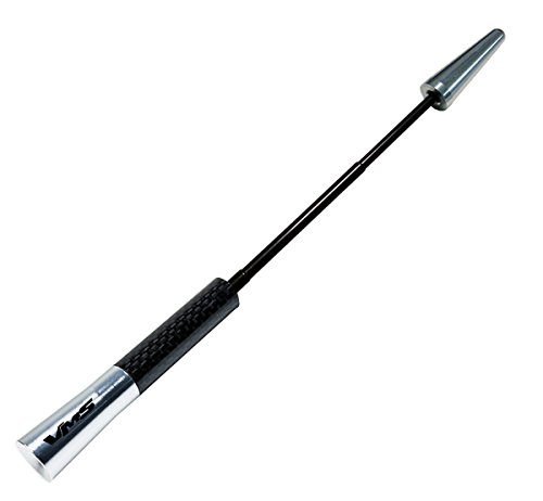Smart Pure 451 For Two Fortwo Silver Aluminum with Real Black Carbon Fiber Retractable 4.5 - 8" Inch Car Auto Radio Antenna