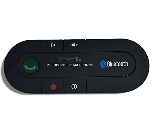 Smartex | Vivavoce Hands-free Bluetooth 4.1 per Auto – Altoparlante Wireless con kit completo / 20 ore di chiamata / Compatibile con tutti gli Smartphone versione Bluetooth 4.1 / Ricaricabile via USB