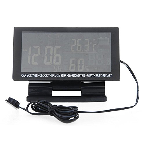 SODIAL(R) Termometro Igrometro con Orologio Umidita