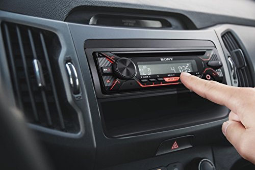 Sony CDXG1200U Autoradio con Lettore CD, MP3, USB, Aux, Potenza Massima di Uscita 4x 55 W, Rosso