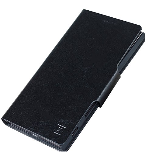 Sony Xperia XZ1 stile flip case – media in pelle supporto – Nero