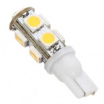 Souked T10 9 Warm lampadina LED bianca lampada auto della luce LED Car DC 12V