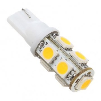Souked T10 9 Warm lampadina LED bianca lampada auto della luce LED Car DC 12V