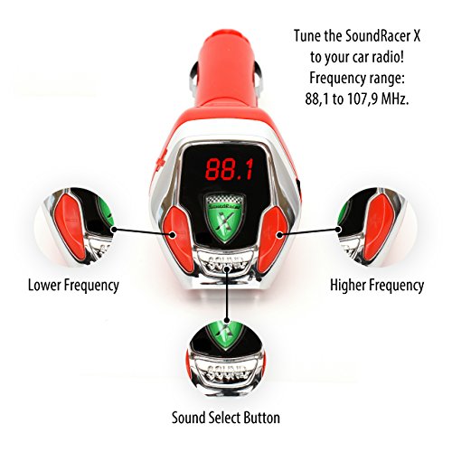 Soundracer Gh-Srvx - Soundracer X con slot micro-SD, colore: rosso