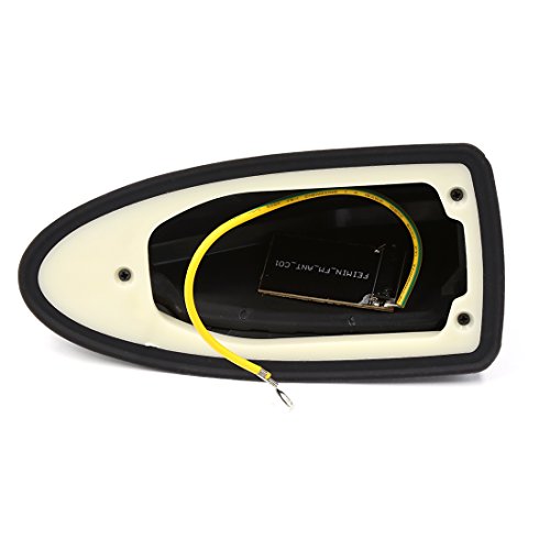 sourcingmap® Universale in plastica nera pinna di squalo adesivo base auto tetto antenna radio