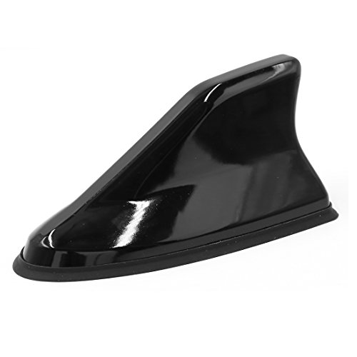 sourcingmap® Universale in plastica nera pinna di squalo adesivo base auto tetto antenna radio