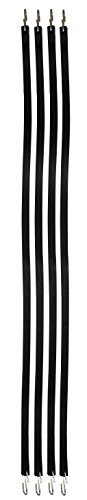 Spanngummi, elastici in gomma, set di 4/8 pezzi, lunghezza da 25 a 105 cm, con gancio a forma di lettera S, in gomma EPDM, per fissare banner, bagagli, ecc., per ambienti esterni