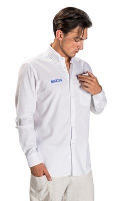 Sparco s011774bi3l Camicia a maniche lunghe, colore: bianco, taglia L