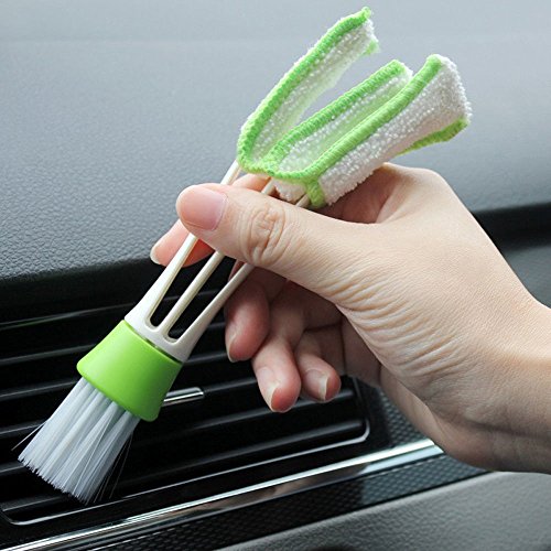 Spazzola+Panno pulizia dettagliata alette bocchette ventilazione auto automobile