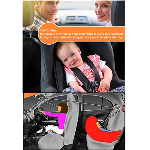 Specchio auto Bambino PLUIESOLEIl Sicuro e Antiurto Specchietto Retrovisore per Seggiolini auto per Bambini Resistenti agli Incidenti Specchietto per Seggiolino Auto