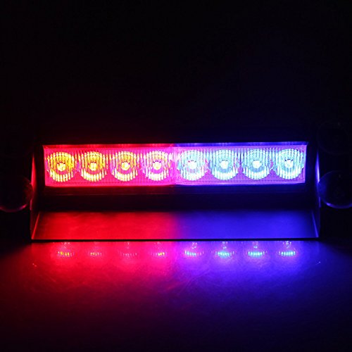Spia luminosa 12 V LED parabrezza auto flash Light polizia di emergenza lampeggiante, strobo attenzione lampada Offroad guida LED Beacon ligh blu & rosso