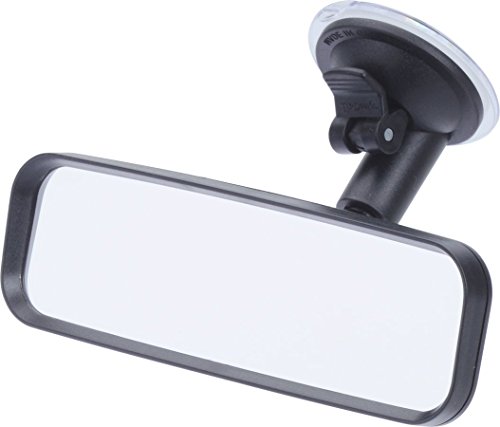 SRC – SP4 – Liscio, non gewoelbte Specchio Superficie in Vetro, Imotion passeggero Specchietto Retrovisore con tracolla regolabile, Base a Ventosa piccolo Specchietto Retrovisore, Specchio interno come supplementare di specchio con collo di cigno, Specchio