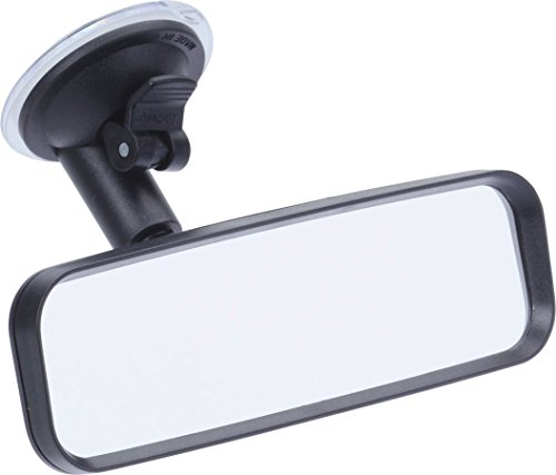 SRC – SP4 – Liscio, non gewoelbte Specchio Superficie in Vetro, Imotion passeggero Specchietto Retrovisore con tracolla regolabile, Base a Ventosa piccolo Specchietto Retrovisore, Specchio interno come supplementare di specchio con collo di cigno, Specchio