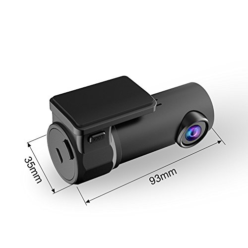 Starcrafter Mini WiFi Dash Cam Telecamera per Auto Full HD 1080P Obiettivo Grandangolare di 170 Gradi, Rilevatore di Movimento, Registrazione in Loop, G-Sensor (FC106 Supporta schede MicroSD fino a 32 GB)