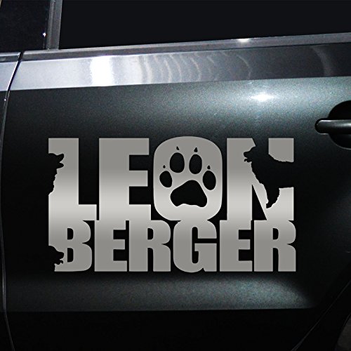 STICKER ADESIVO AUTO ADESIVI PER AUTO Leonberger M1 ADESIVO PER AUTO ADESIVO hundesticker - Nero, 30x16cm