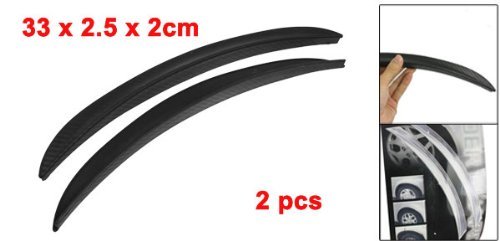 Sticker sopracciglia Striscia DealMux 2 in fibra di carbonio pezzi nero rotella auto decorative