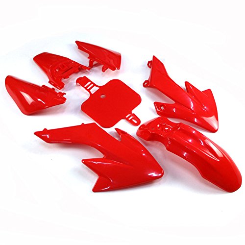 Stoneder Red carenatura copertura del corpo in plastica, per Honda XR50 CRF50 Stomp Coolster Sdg GPX