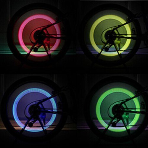 Stonges confezione da 30 LED flash Tyre Wheel Valve Cap Light for car Bike Bicycle Motorbicycle Wheel Light tire (rosso, giallo, blu, verde, misti)