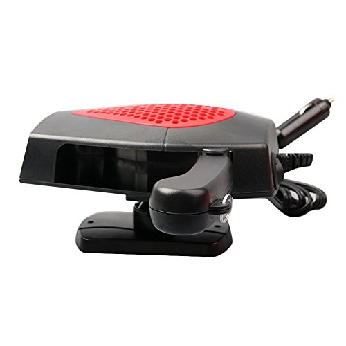 Stufetta portatile per auto, Samxu 12v auto termoventilatore elettronico per riscaldamento e sbrinatore per una facile rimozione della neve invernale dal parabrezza (rosso)