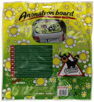 Sumex Aob150V Animal On Board - Parasole Posteriore Mucca, 100X50 cm