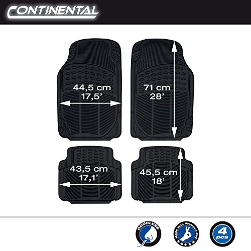 Sumex Conti20 Carplus - Set Tappeti Continental In Gomma, Neri Universali