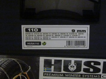 Sumex HUSAD110 KN110 9mm Catene da Neve Husky Advance
