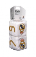 Sumex Rma0607 Sumex - Dadi Peluche Neri Decorativi Fcb Real Madrid, 7X7 cm