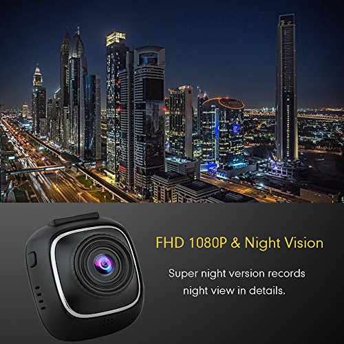 SuperEye Mini Dash cam telecamera per Auto 1080P Alta Risoluzione HD con Visione Notturna, Sony IMX323 Sensor, Obiettivo Grandangolare di 170°, WDR, Processore ad alta velocità, G-Sensor
