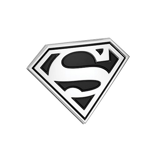 Superman logo emblema, Premium 3D Automotive Decal Sticker flette a completamente Aderisci portatile auto camion moto quasi nulla (cromo, nero)