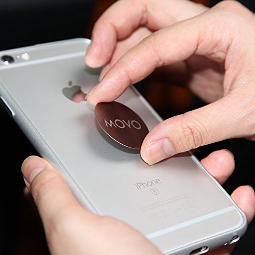 Supporto Magnetico per Smartphone/Tablet Movo MPH-01 con Supporto 3M per Macchina per Cruscotti, Parabrezza o altre superfici piane (confezione da 2 - Nero/Dorato)