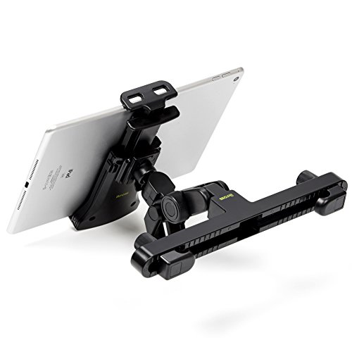 Supporto Tablet Auto, iKross Supporto Poggiatesta Schienale per iPad Tablet Auto Universale 7" a 10.2" e altri modelli popolari Rotazione di 360°-Nero