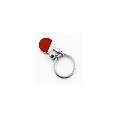 Szhaiyu creative Classic metal pingpong portachiavi anello portachiavi Fob per uomo donna regalo
