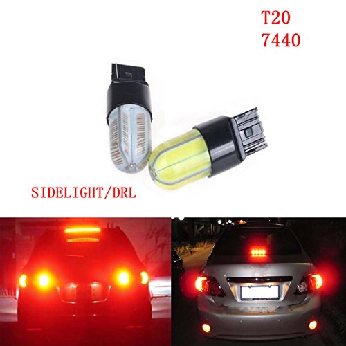 T20 COB LED 7440/7743 W21/5 W T20 DRL Reverse Tail Lamp stop luce freno 2 x bianco giallo