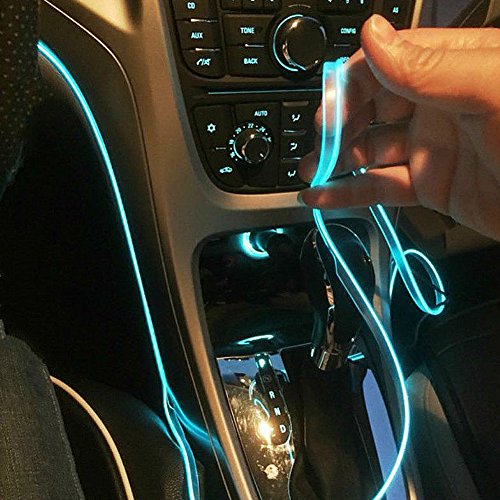 Taben auto decorazione interna atmosfera luce LED interni auto kit di illuminazione con 8 colori, impermeabile, interni atmosfera luci al neon striscia per auto 1 W DC12 V (1 set)